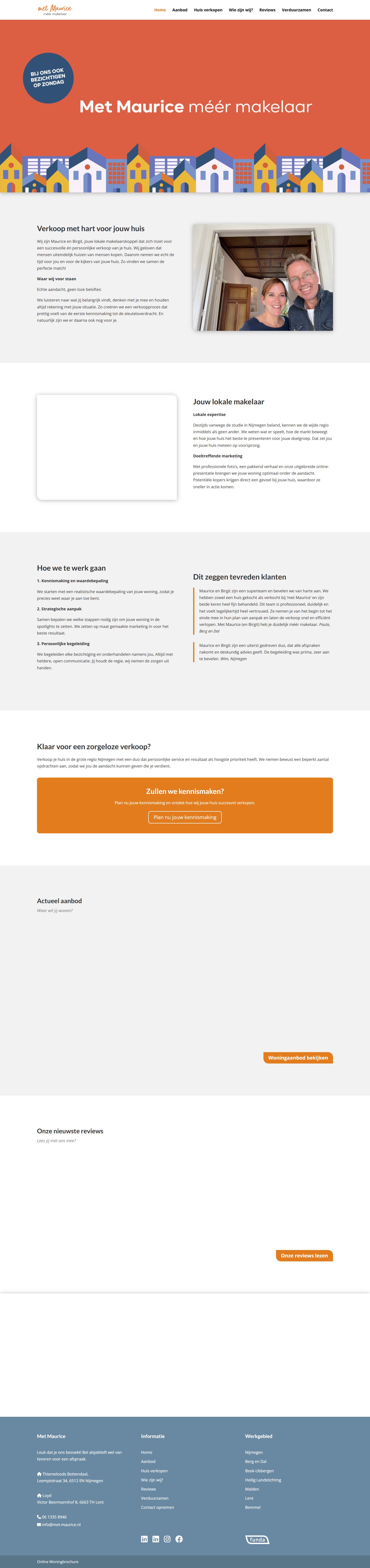 Screenshot van de website van www.met-maurice.nl