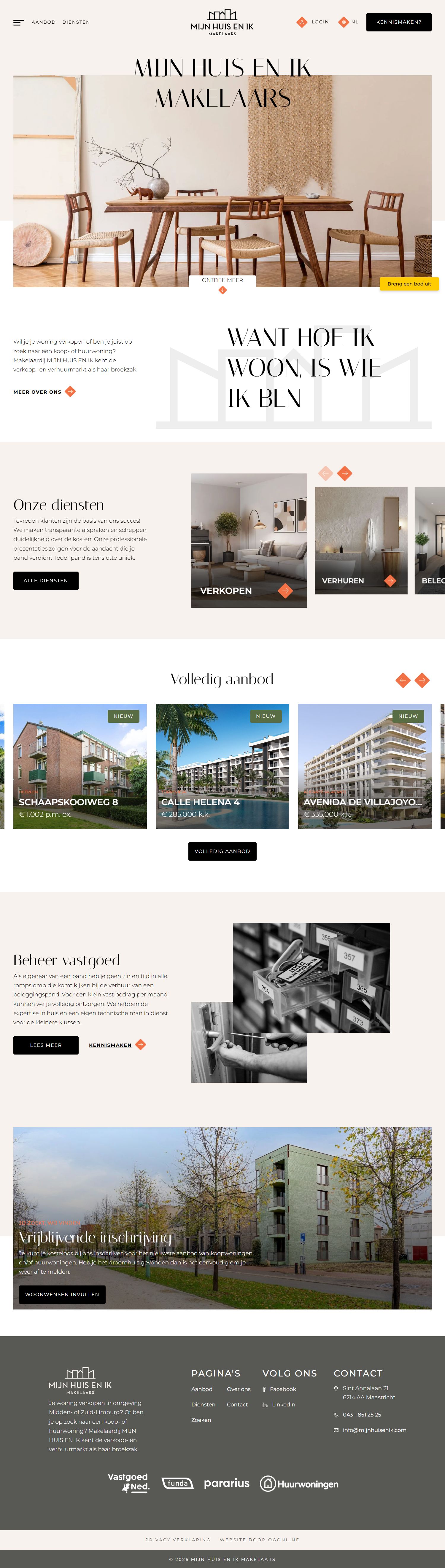 Screenshot van de website van www.mijnhuisenik.com