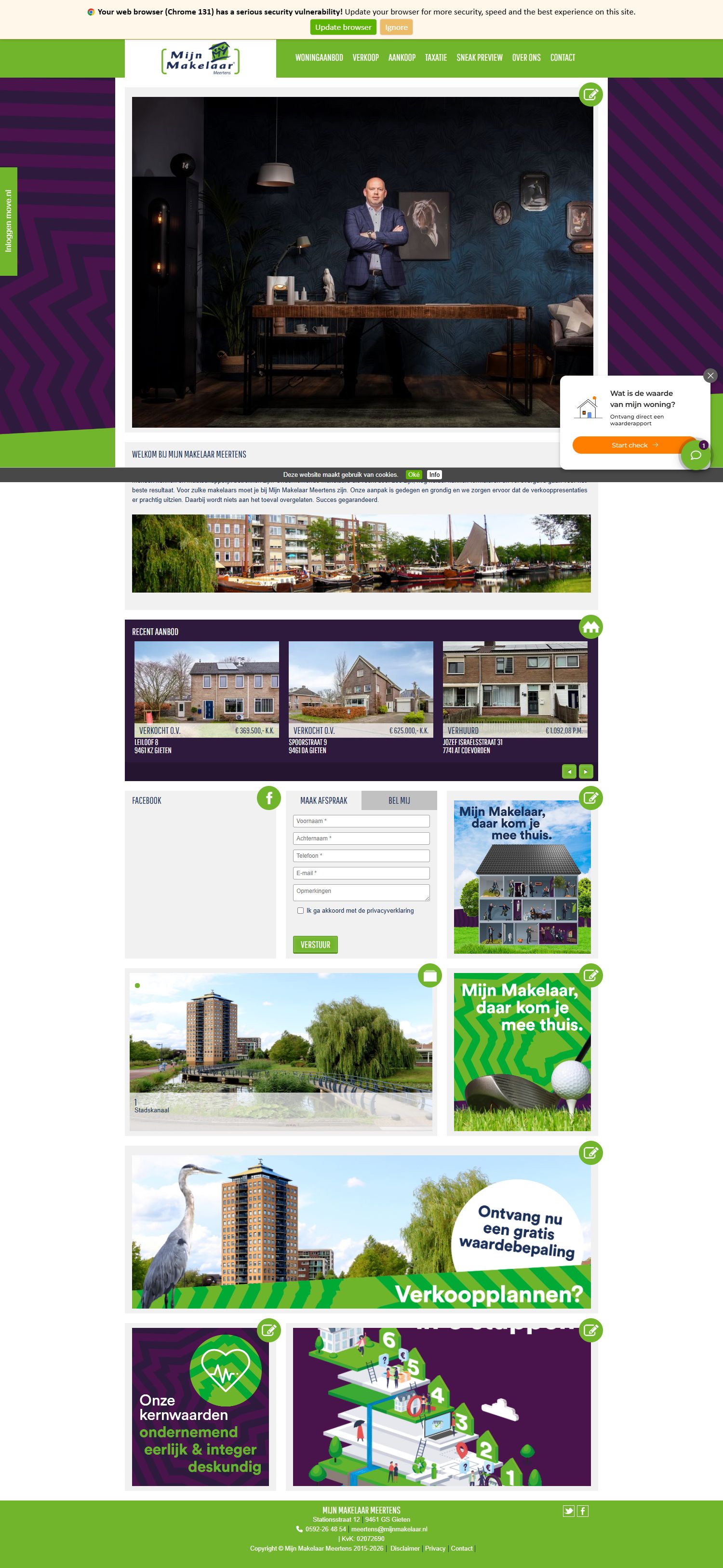 Screenshot van de website van www.mijnmakelaarmeertens.nl