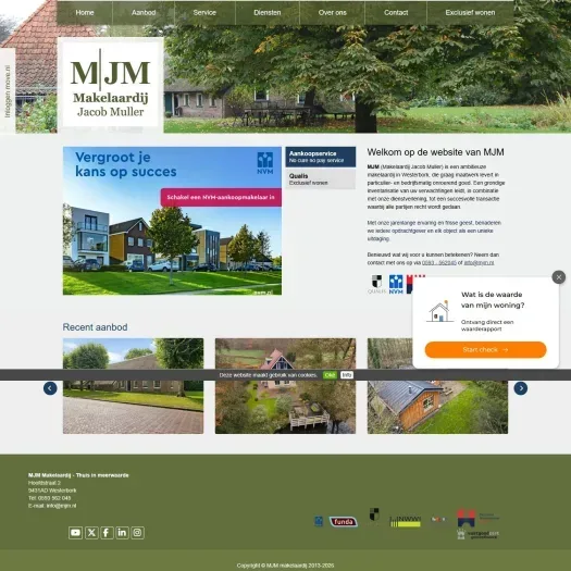 Screenshot der Website von www.mjm.nl