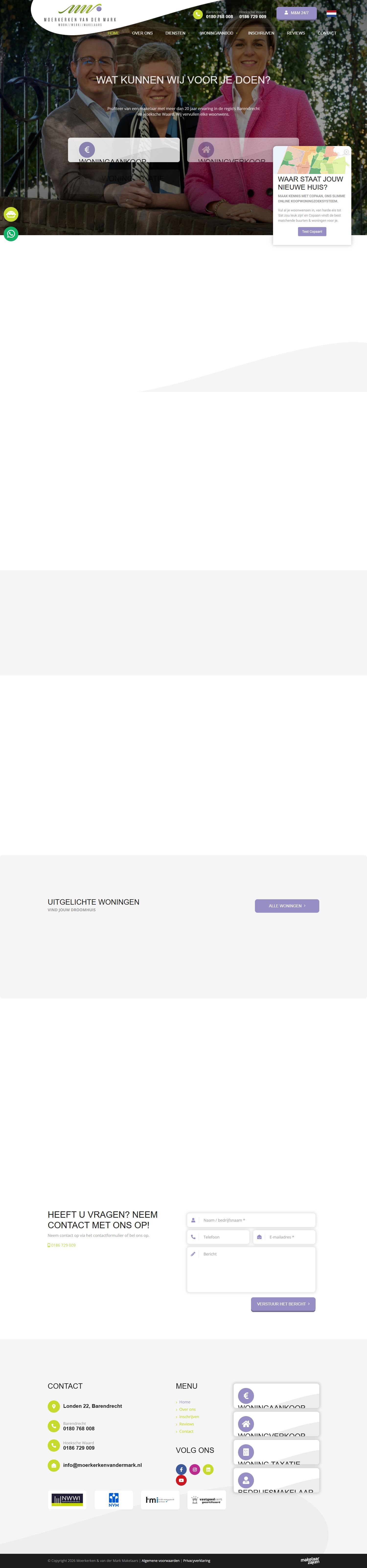 Screenshot van de website van www.moerkerkenvandermark.nl