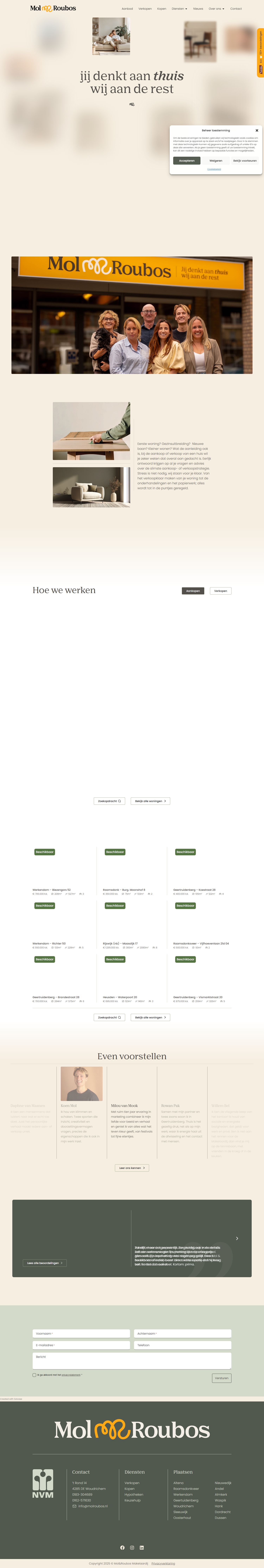 Screenshot van de website van www.molroubosmakelaardij.nl
