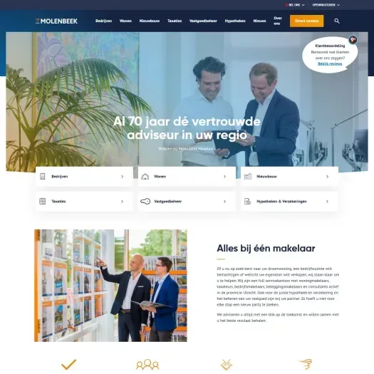 Capture d'écran du site web de www.molenbeek.nl