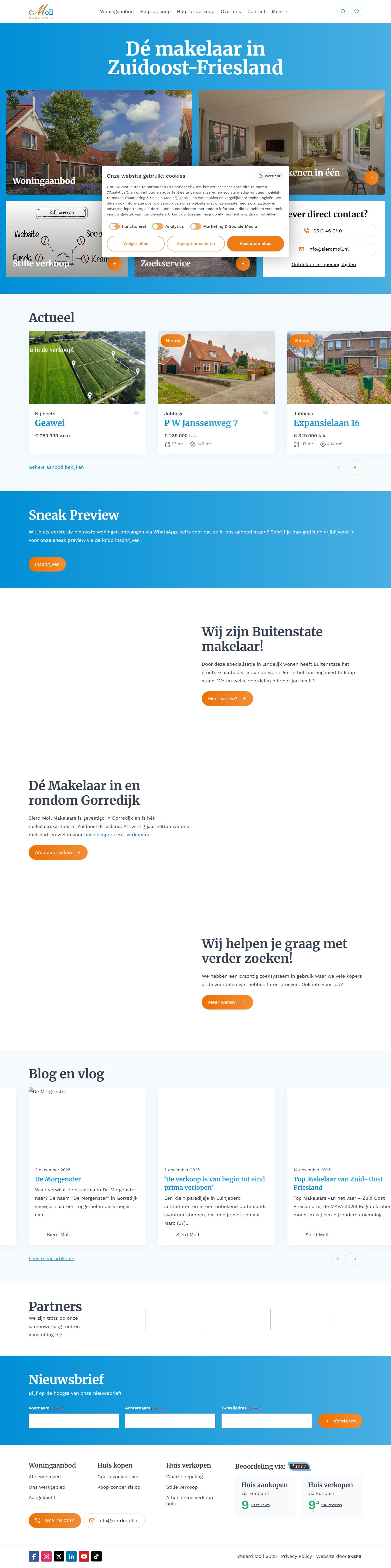 Screenshot van de website van www.sierdmoll.nl