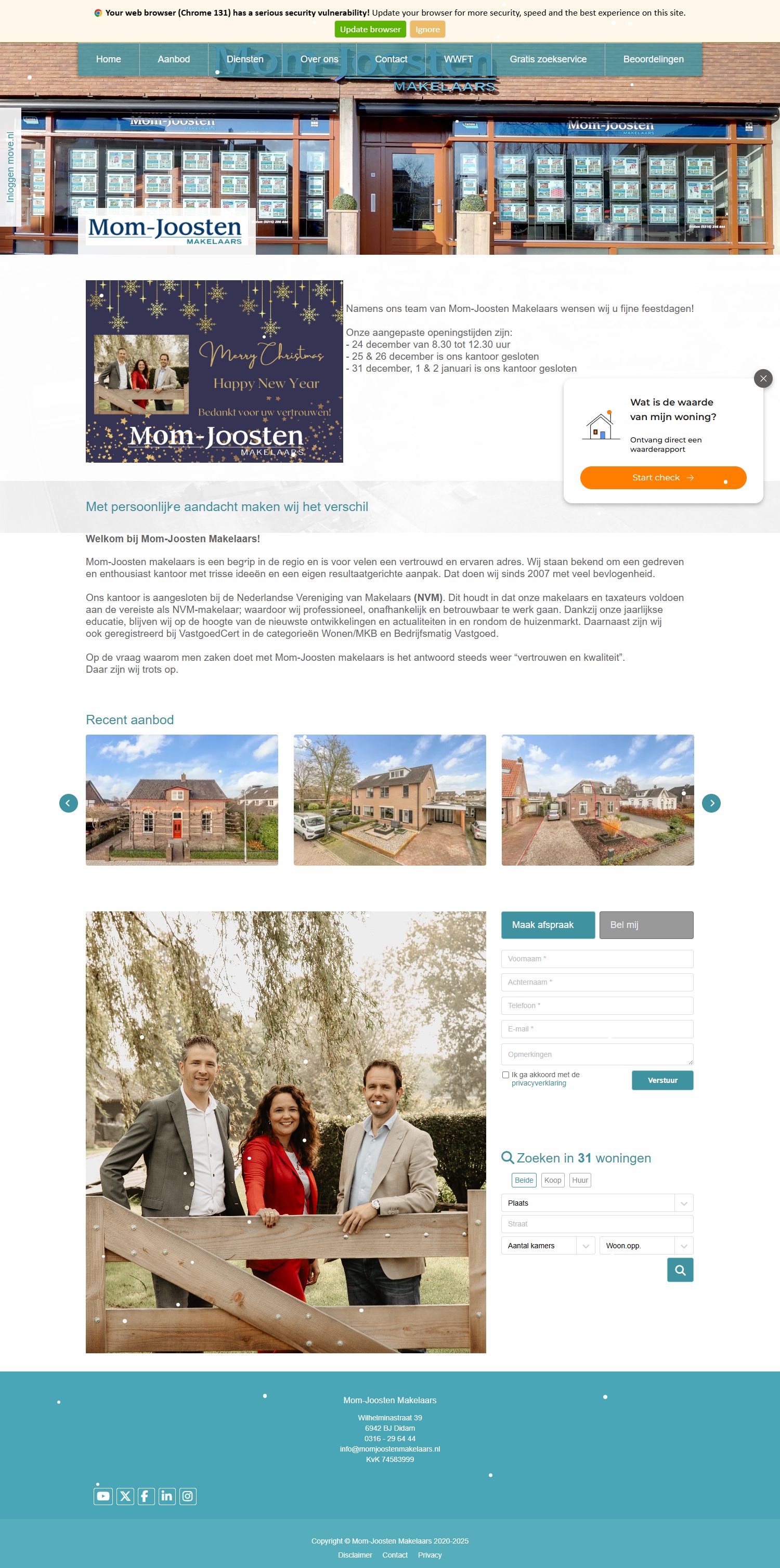 Foto van het kantoor van Mom-Joosten Makelaars