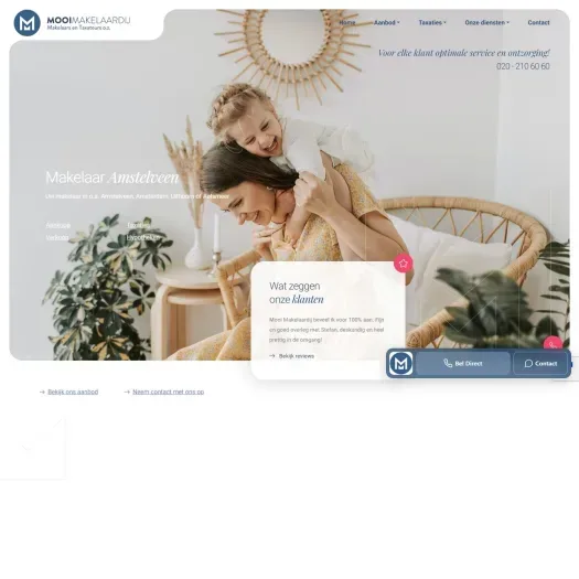 Screenshot van de website van www.mooimakelaardij.nl