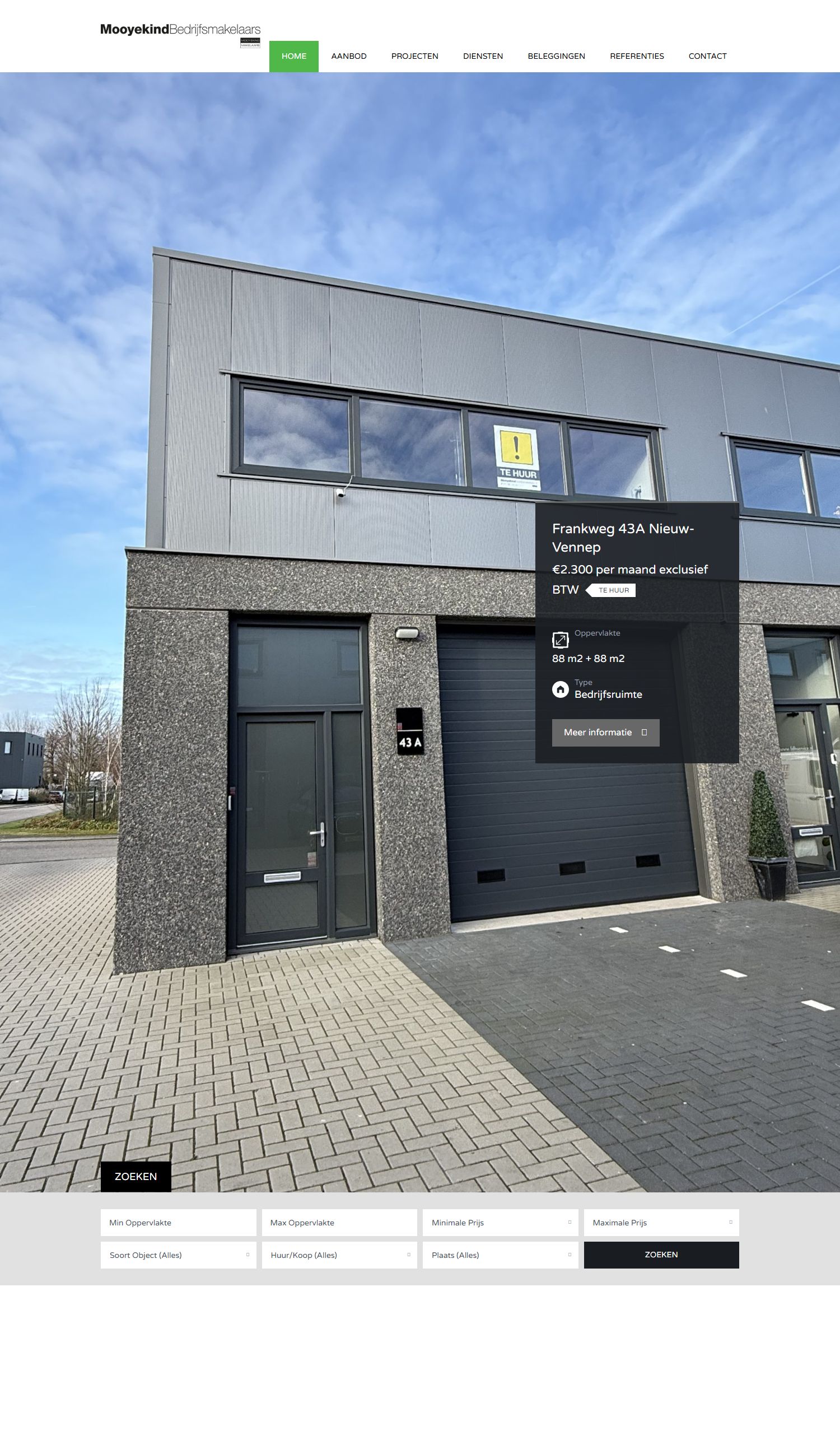 Screenshot van de website van www.mooyekindmakelaars.nl