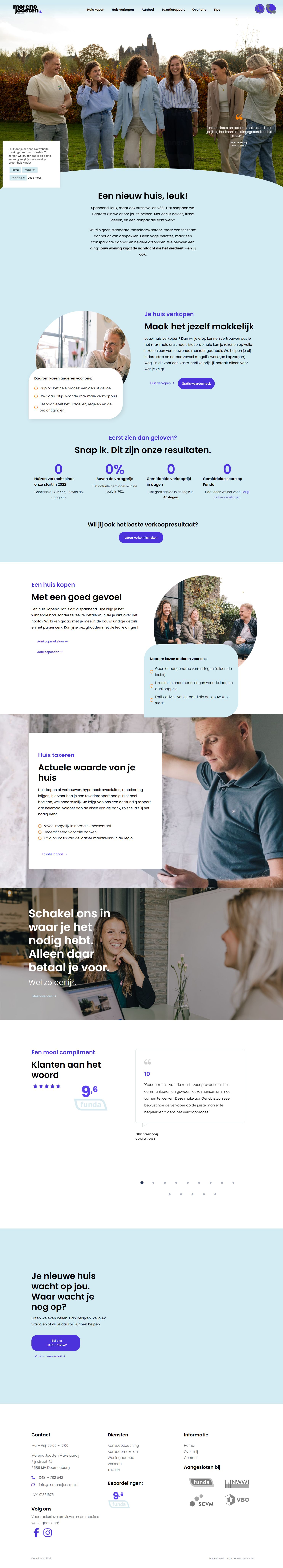 Screenshot van de website van www.morenojoosten.nl