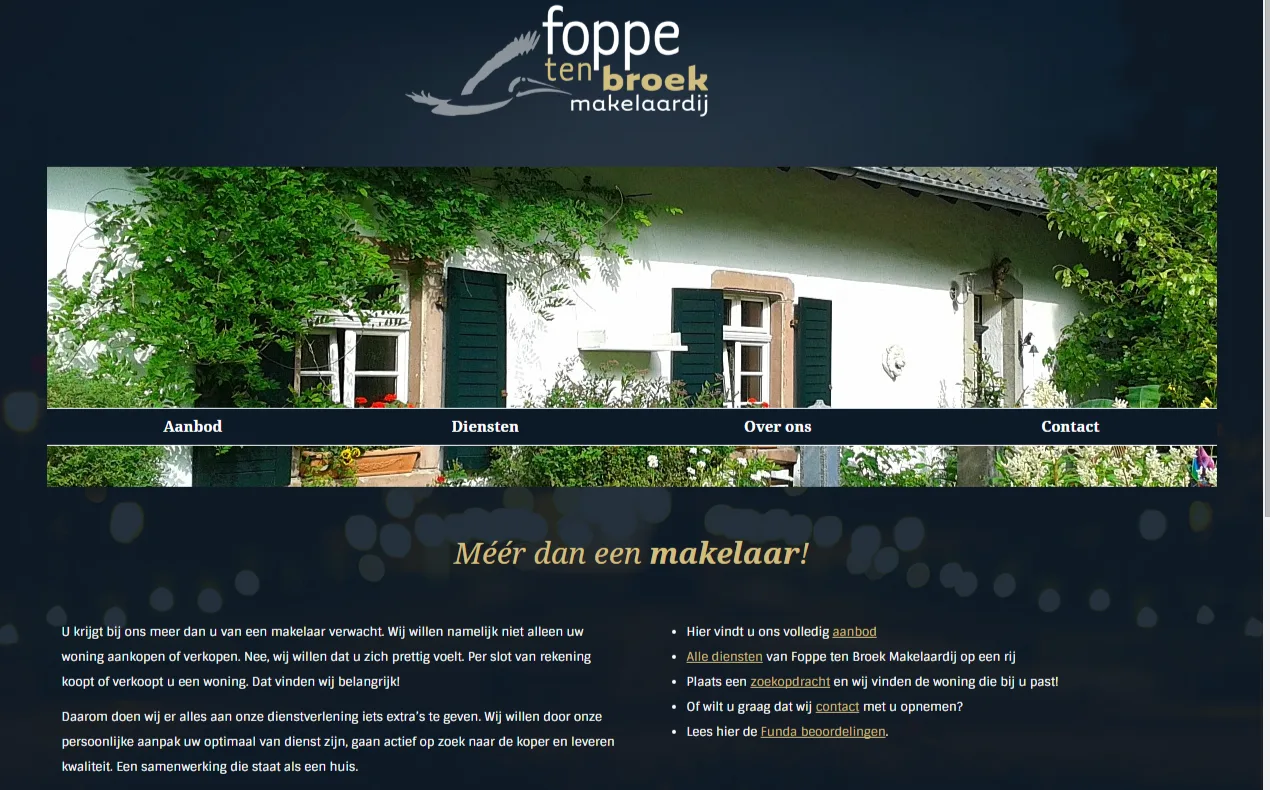 Team foto van mr. Foppe ten Broek Makelaardij