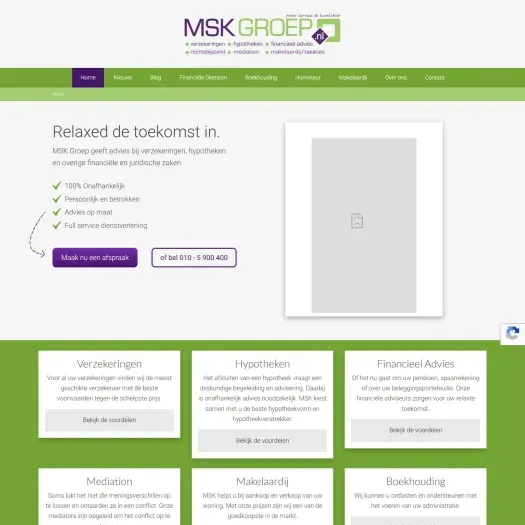 Screenshot der Website von www.mskgroep.nl