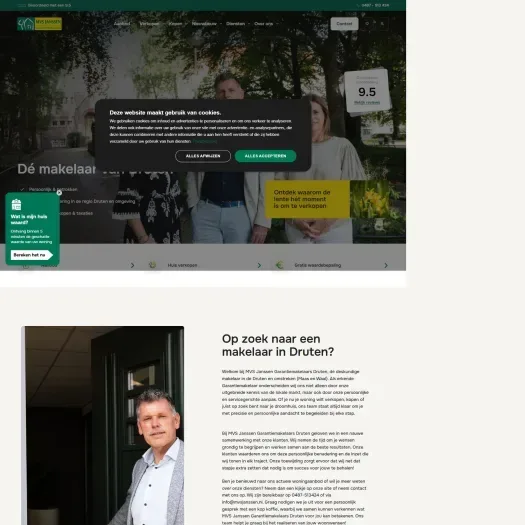 Screenshot van de website van www.mvsjanssen.nl