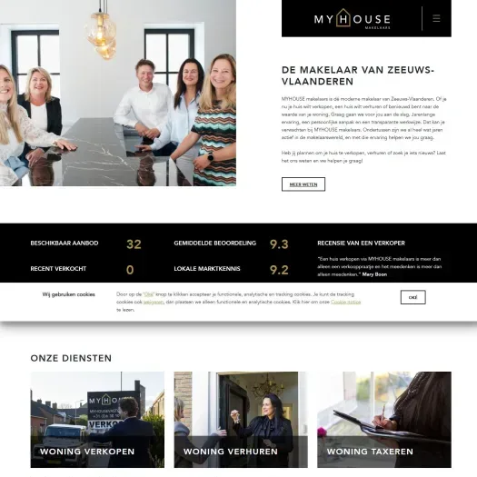 Screenshot van de website van www.myhousemakelaars.nl