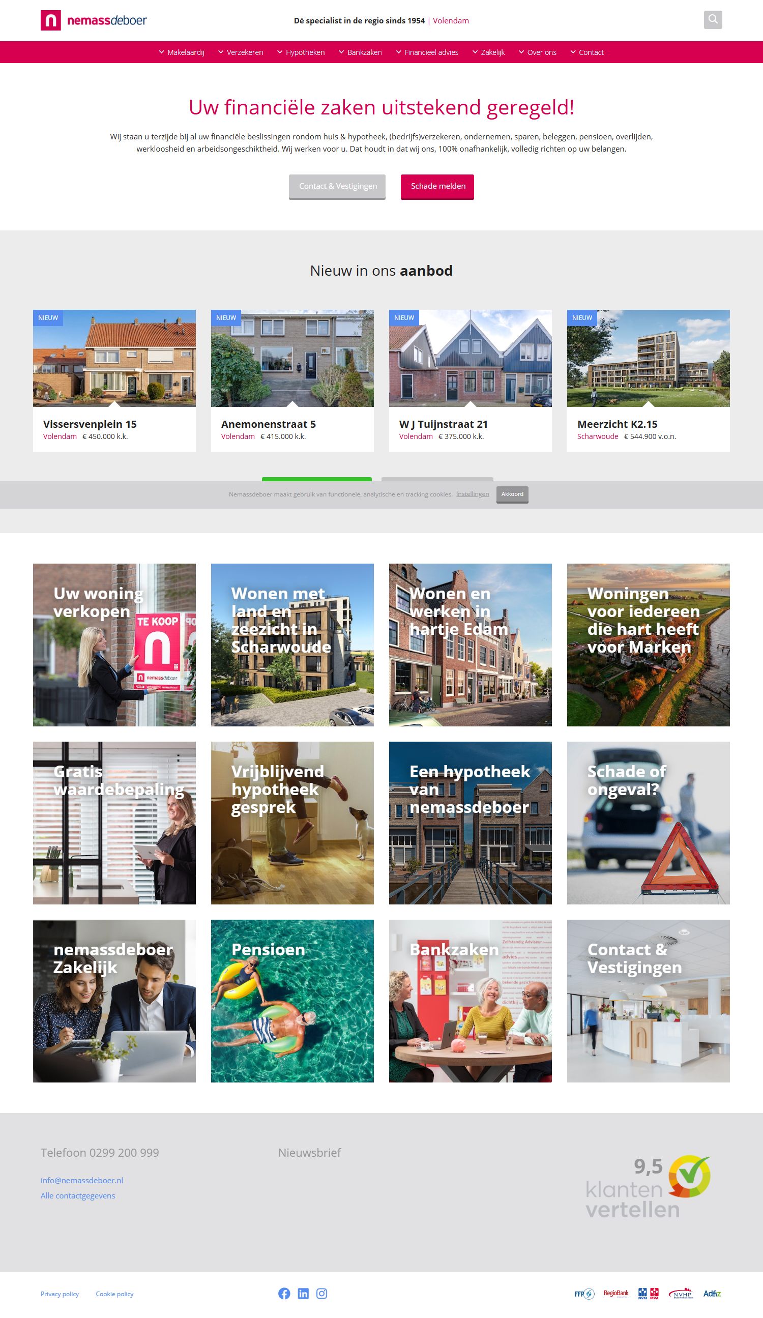 Screenshot van de website van www.nemassdeboer.nl