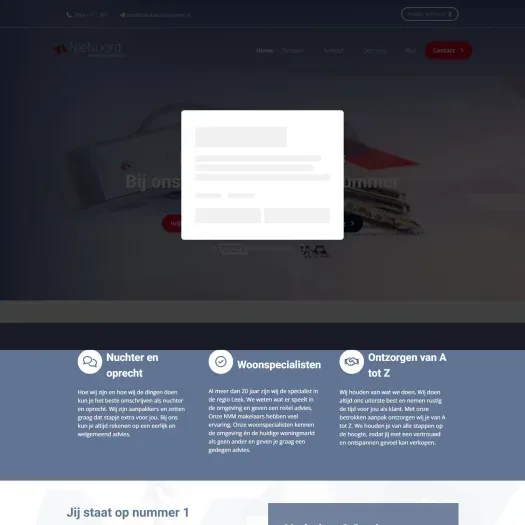 Screenshot van de website van www.makelaardijnienoord.nl
