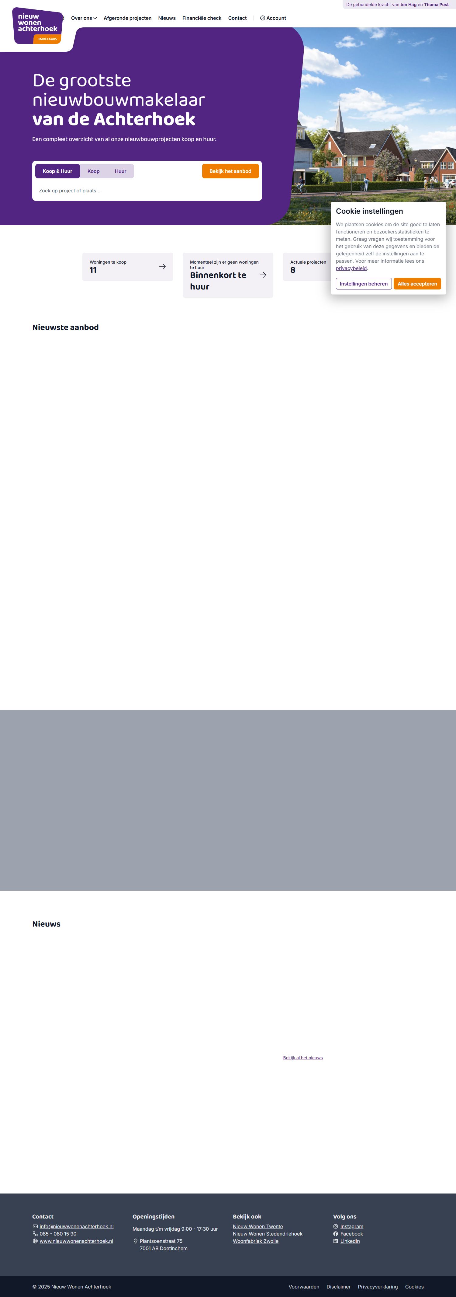 Screenshot van de website van www.nieuwwonenachterhoek.nl