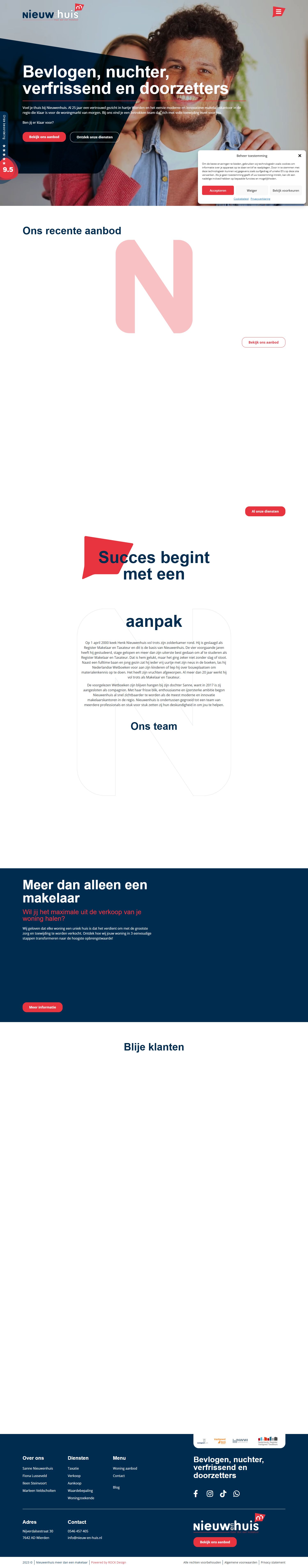 Screenshot van de website van www.nieuw-en-huis.nl