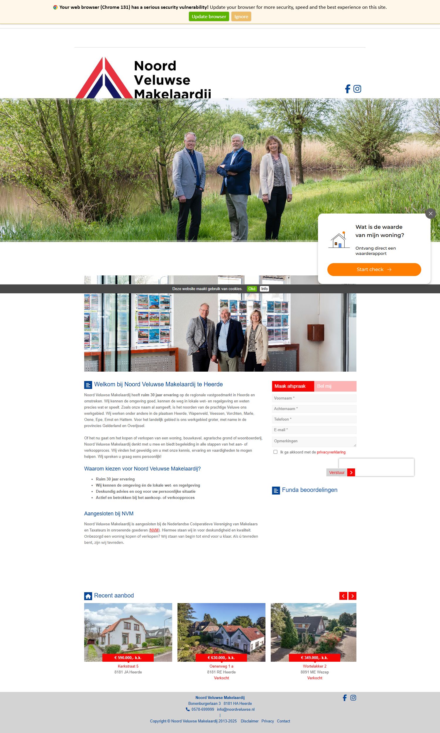 Screenshot van de website van www.noordveluwse.nl