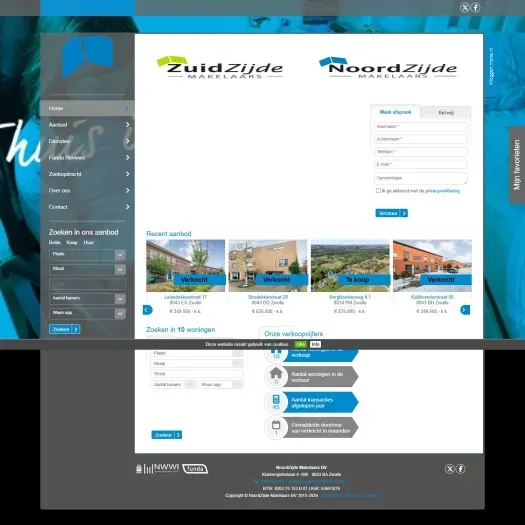 Capture d'écran du site web de www.noordzijdemakelaars.com