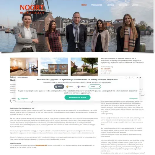 Capture d'écran du site web de www.noortmakelaars.nl