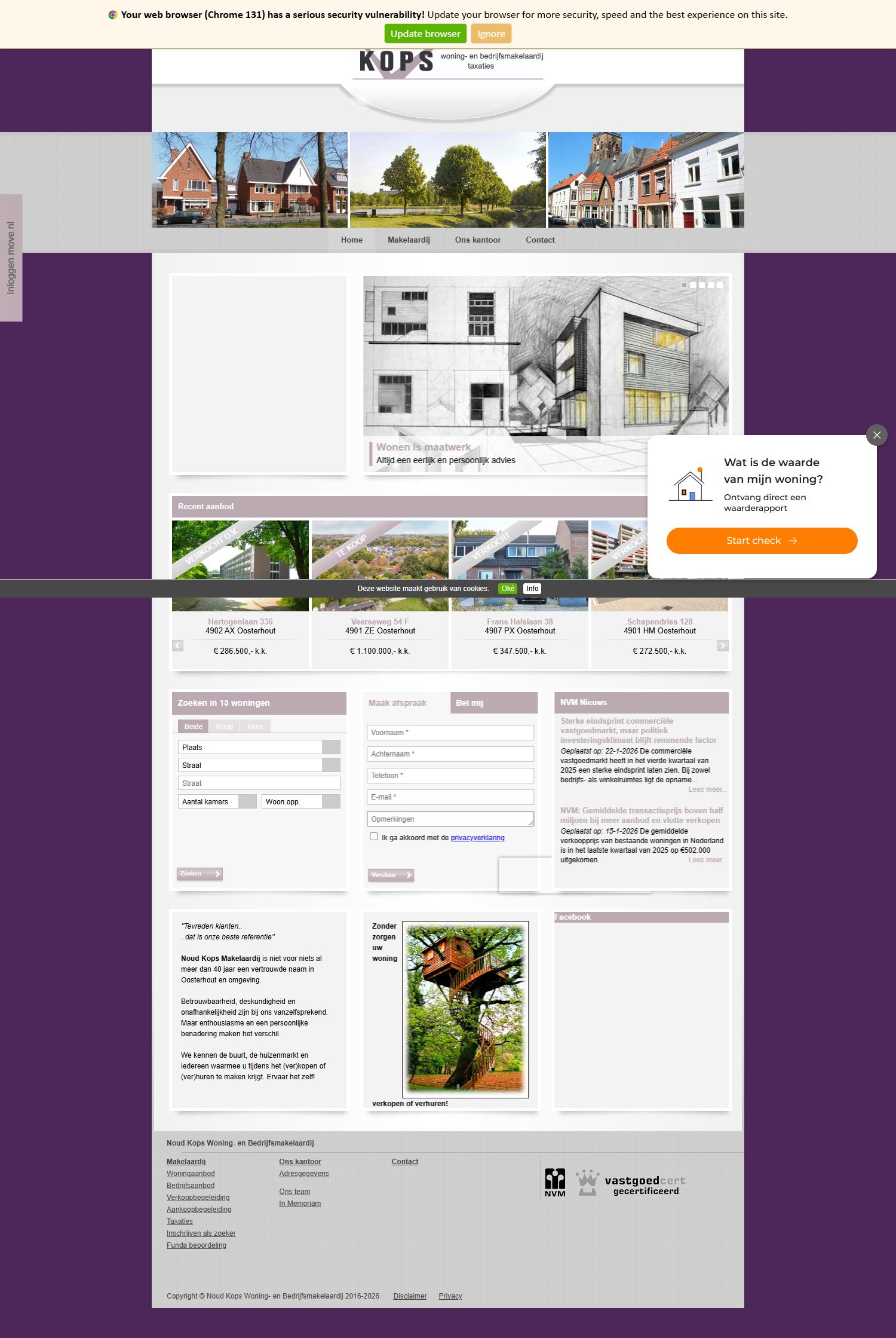 Screenshot van de website van www.noudkopsmakelaardij.nl