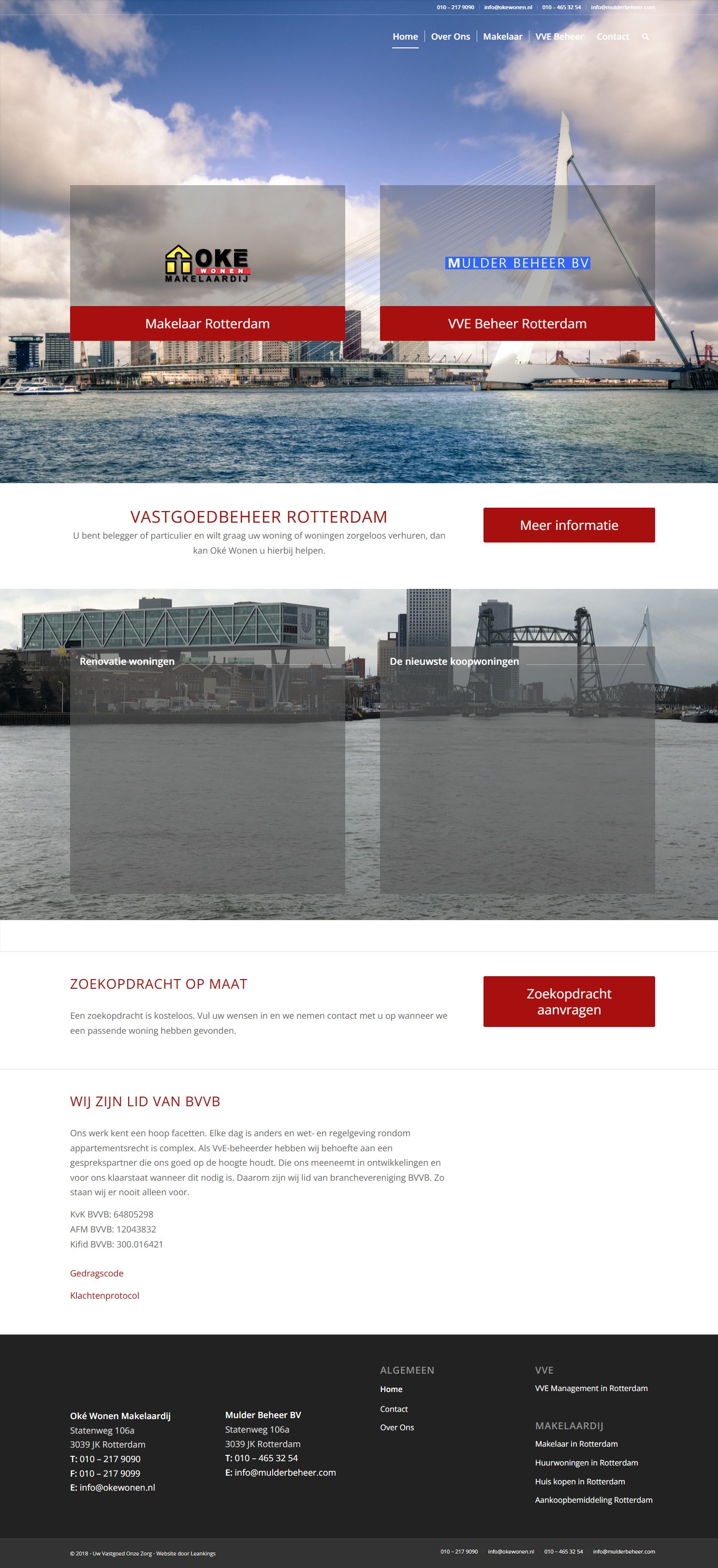 Screenshot van de website van www.okewonen.nl