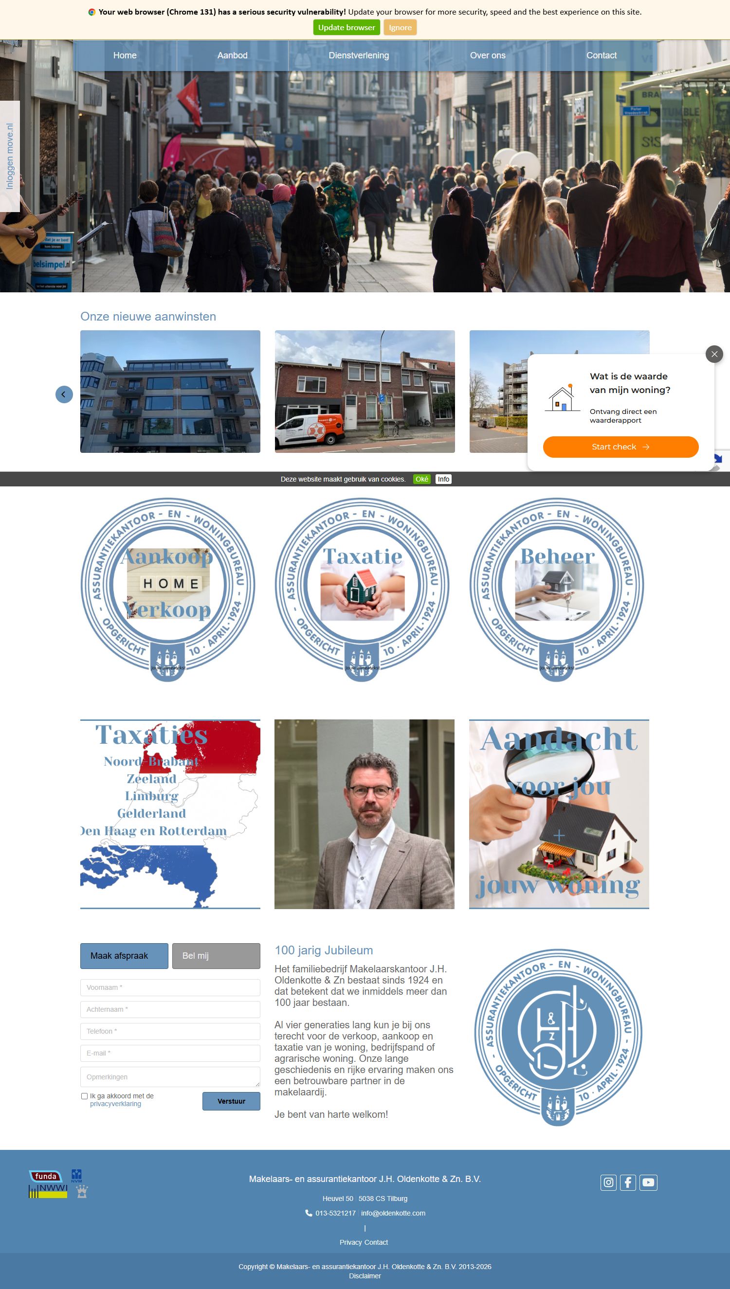 Screenshot van de website van www.oldenkotte.com