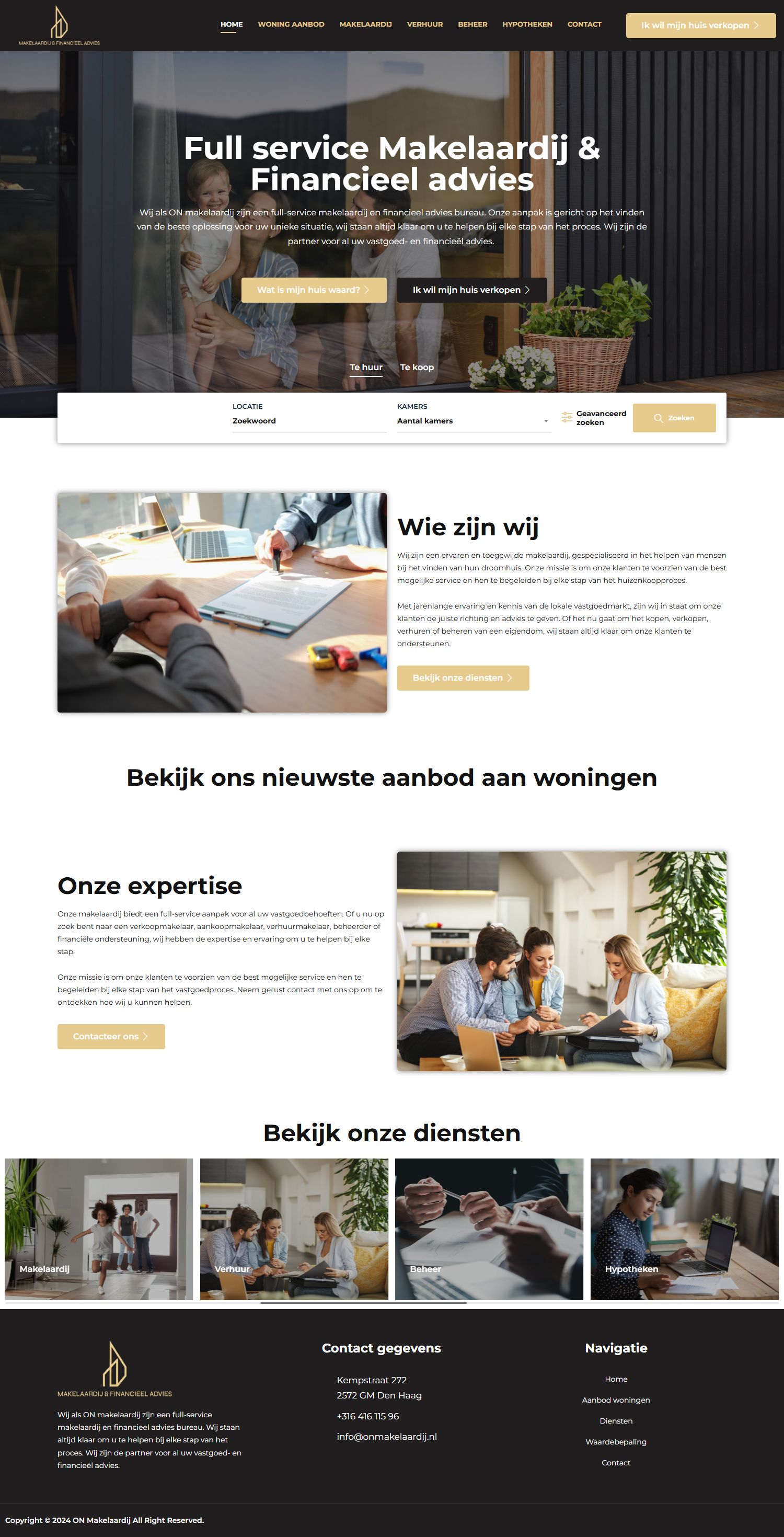 Team foto van ON Makelaardij & Financieel Advies