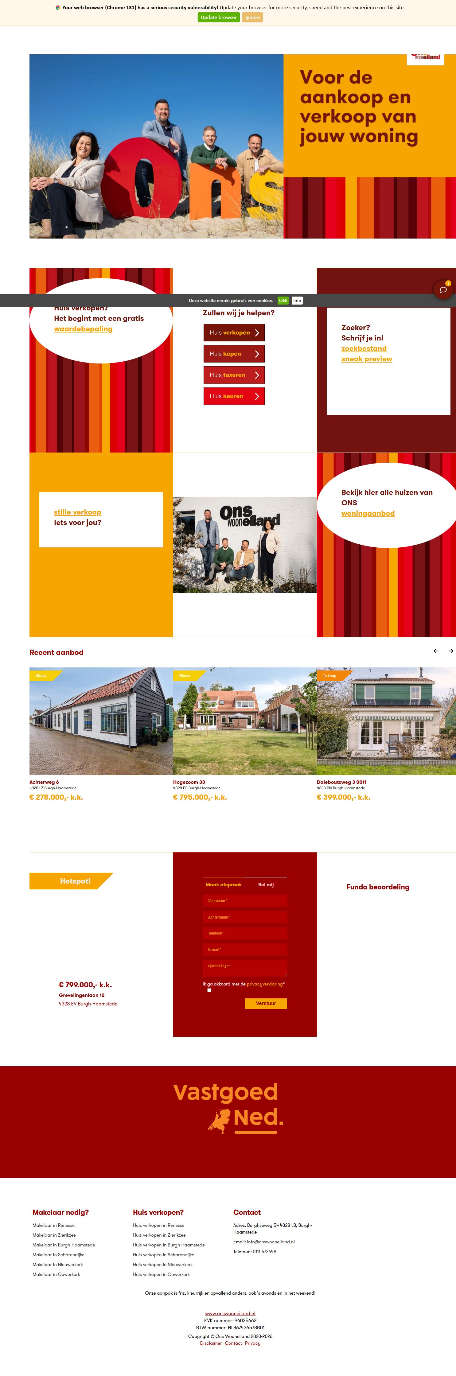 Screenshot van de website van www.onswooneiland.nl