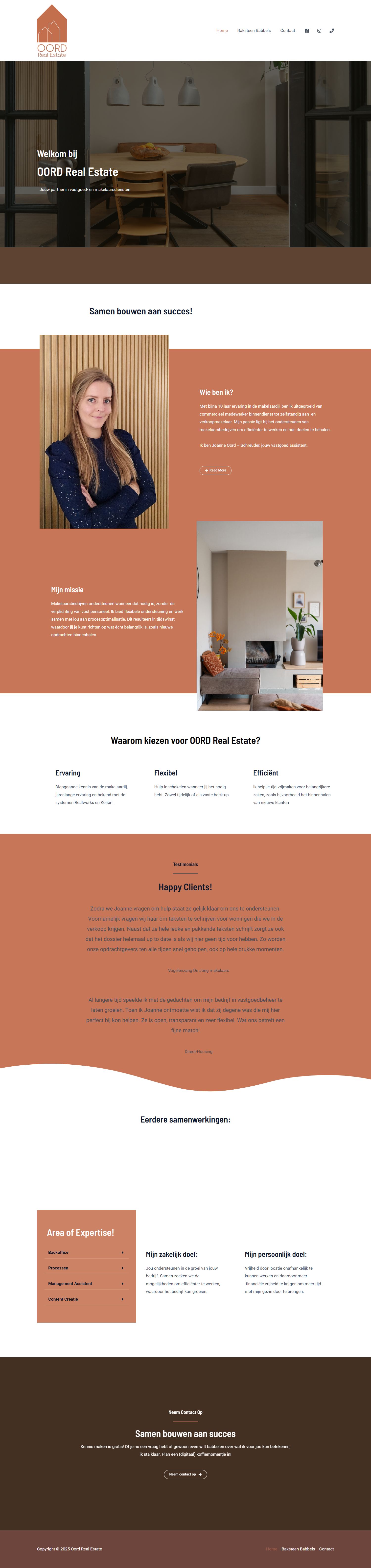 Screenshot van de website van www.oordrealestate.nl