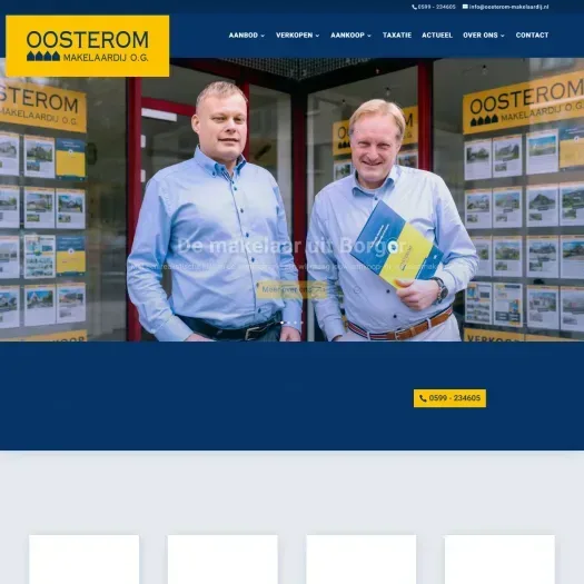 Capture d'écran du site web de www.oosterom-makelaardij.nl