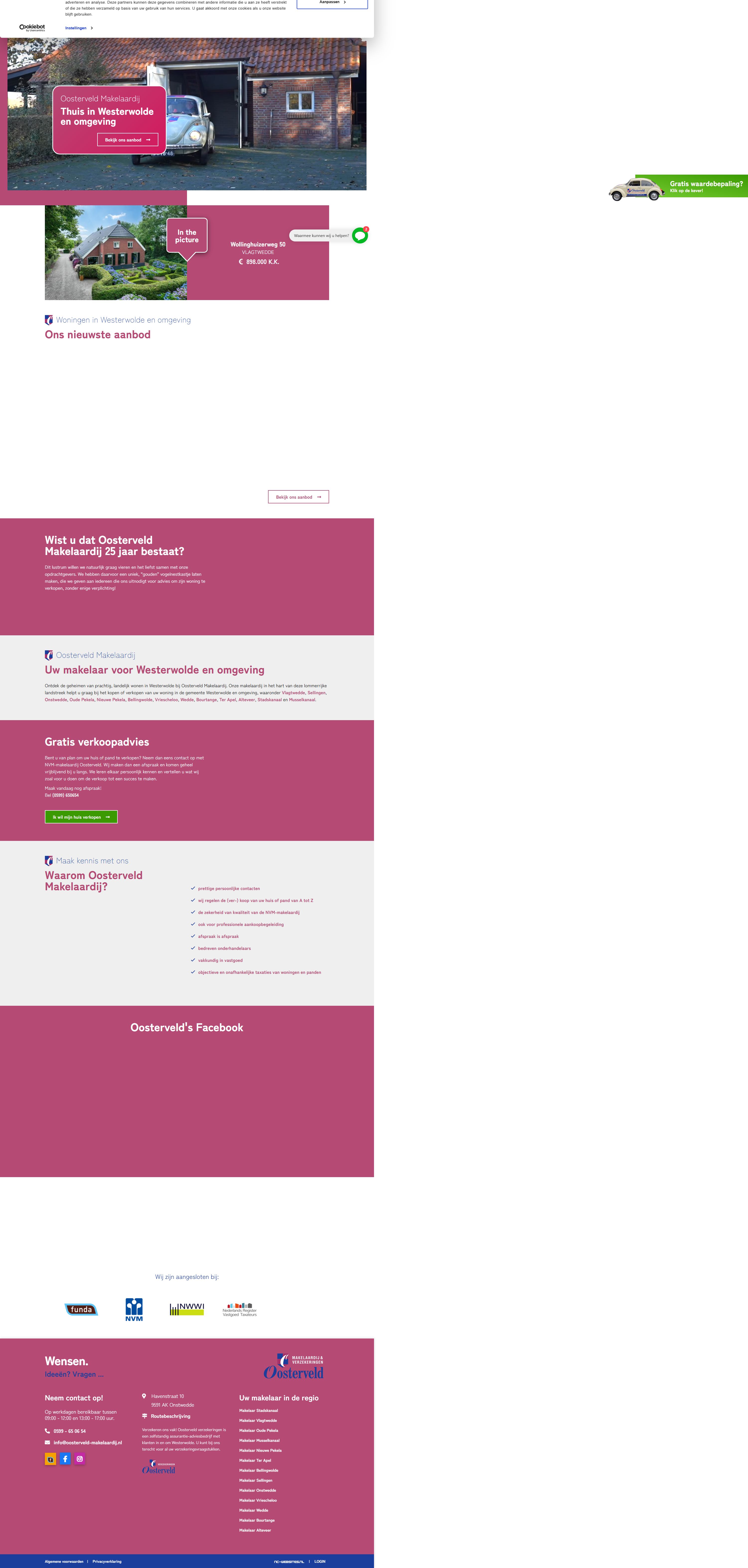 Screenshot van de website van www.oosterveld-makelaardij.nl