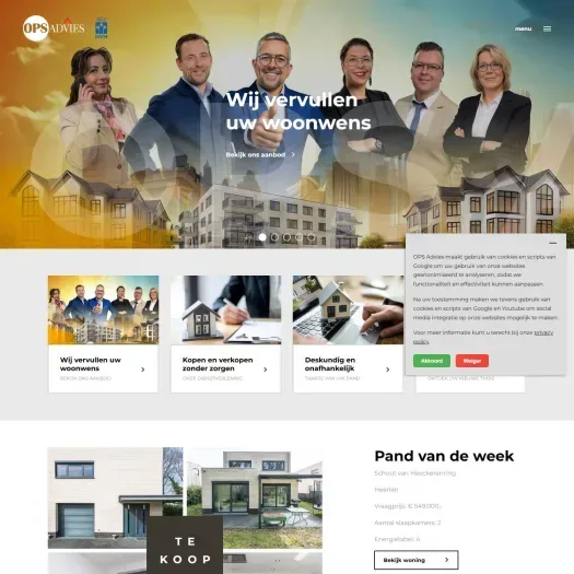 Capture d'écran du site web de www.ops-advies.nl