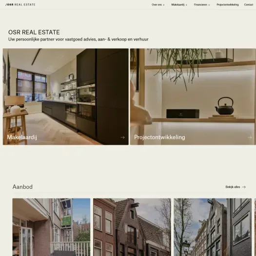 Capture d'écran du site web de www.osr-realestate.nl