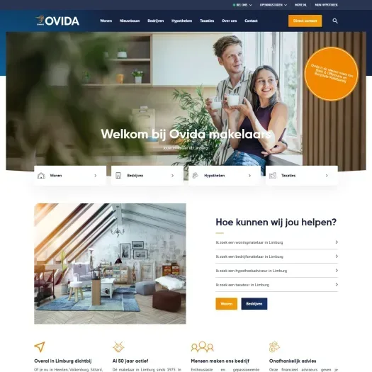 Screenshot der Website von ovida.com