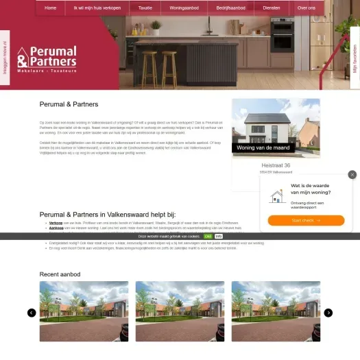 Screenshot der Website von www.perumal.nl