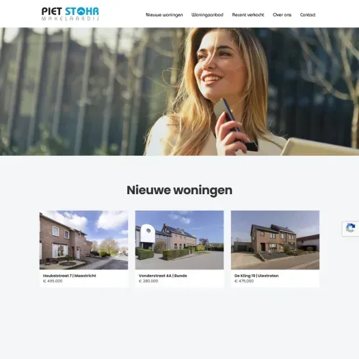 Capture d'écran du site web de www.pietstohr.nl