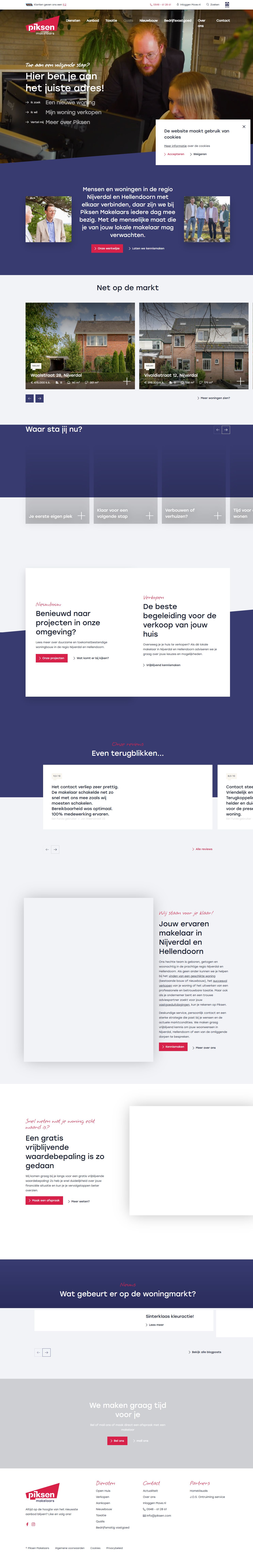 Screenshot van de website van www.piksen.com