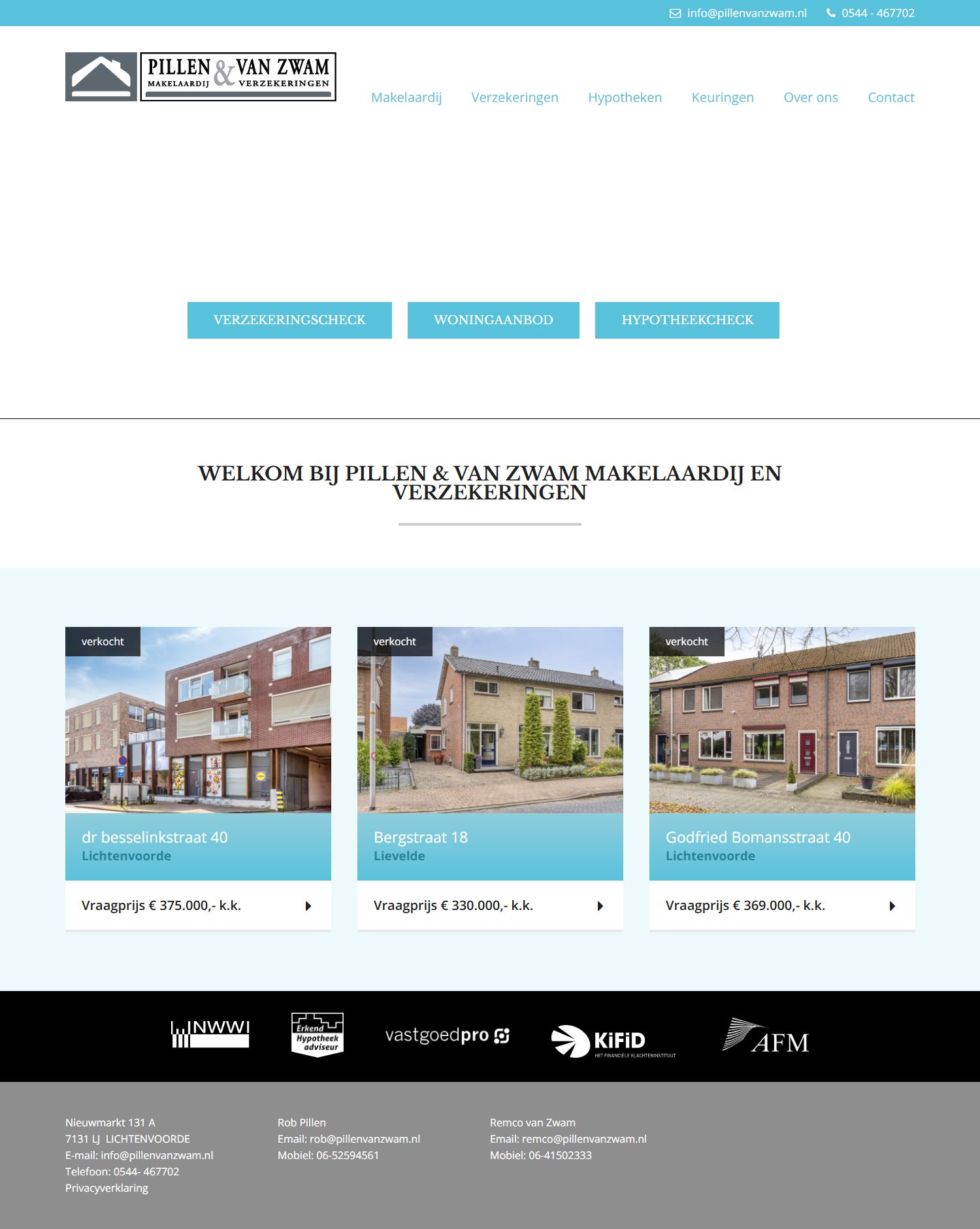 Screenshot van de website van www.pillenvanzwam.nl