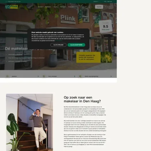 Screenshot van de website van www.plink.nl