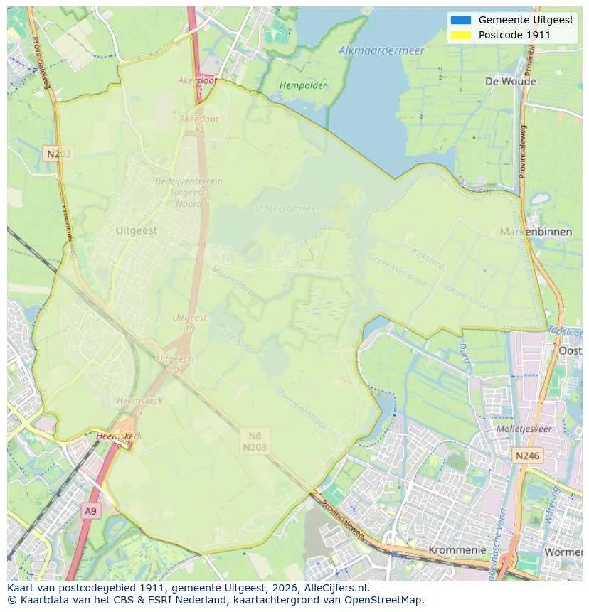 Mapa de códigos postales para 1911