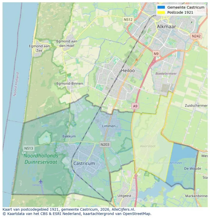 Postcodekaart voor 1921