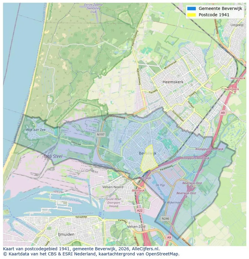 Mapa de códigos postales para 1941