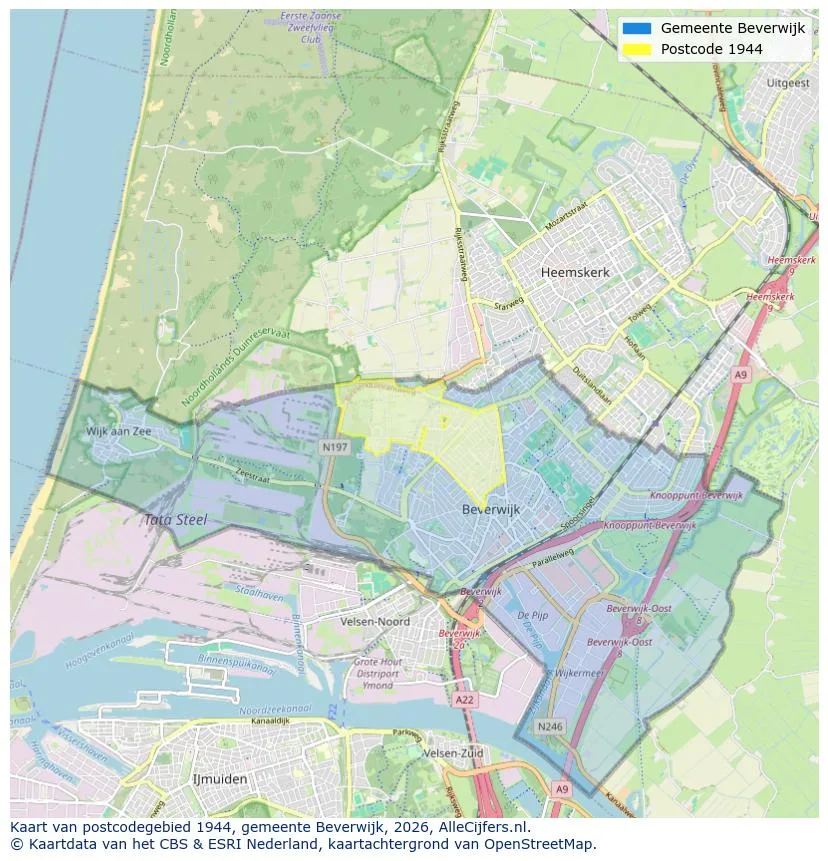 Postcodekaart voor 1944