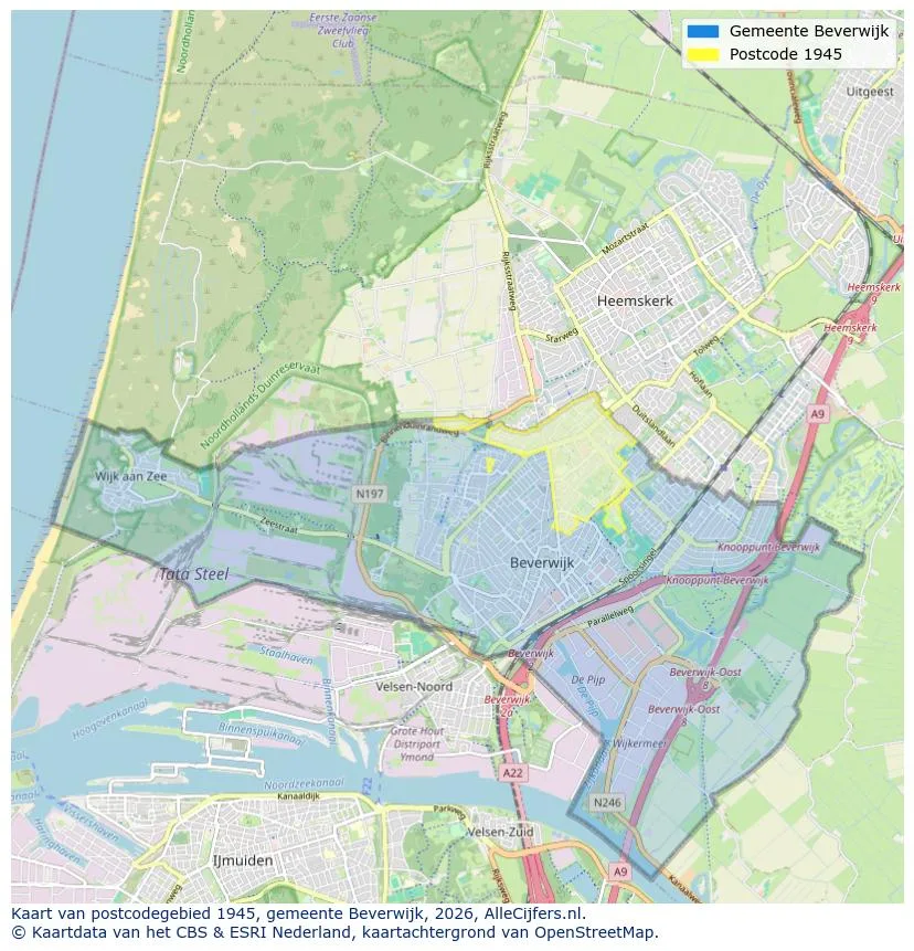Postcodekaart voor 1945