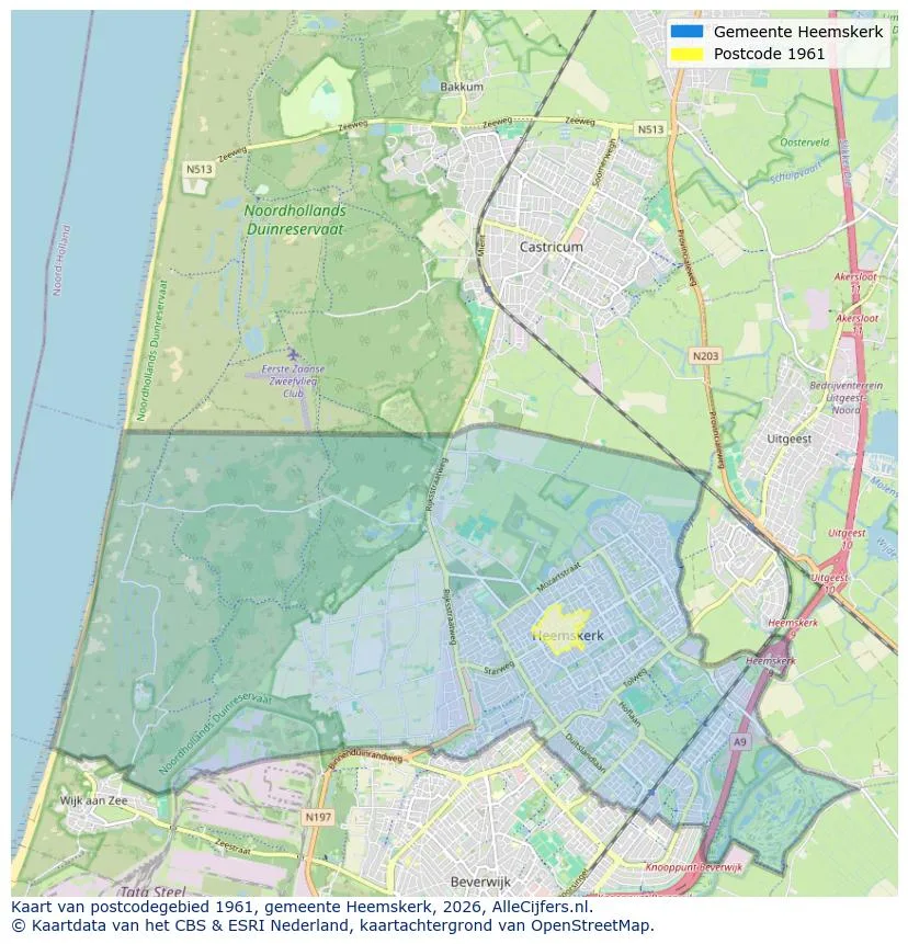 Postcodekaart voor 1961