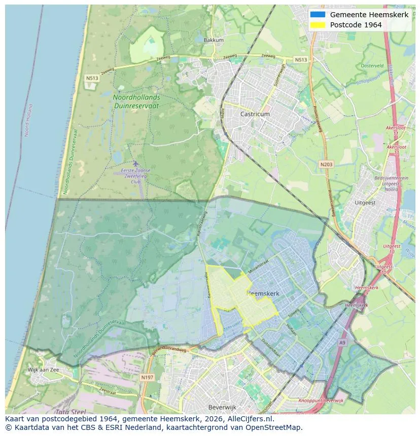 Postcodekaart voor 1964