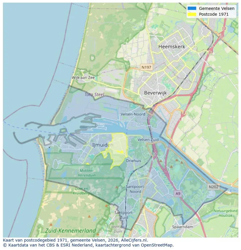 Postcodekaart voor 1971
