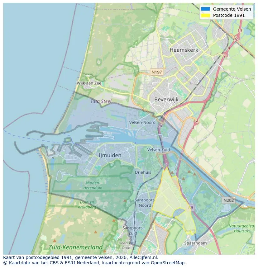 Postcodekaart voor 1991