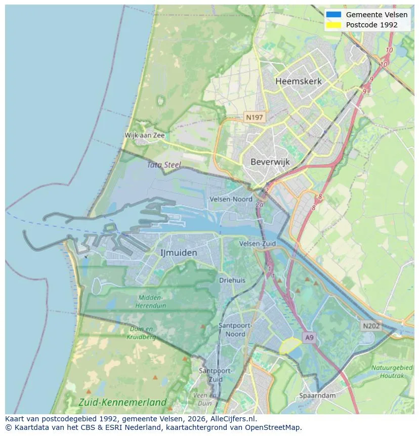 Postcodekaart voor 1992