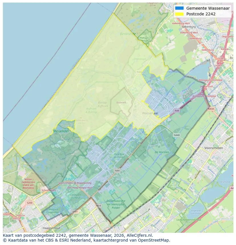 Postcodekaart voor 2242